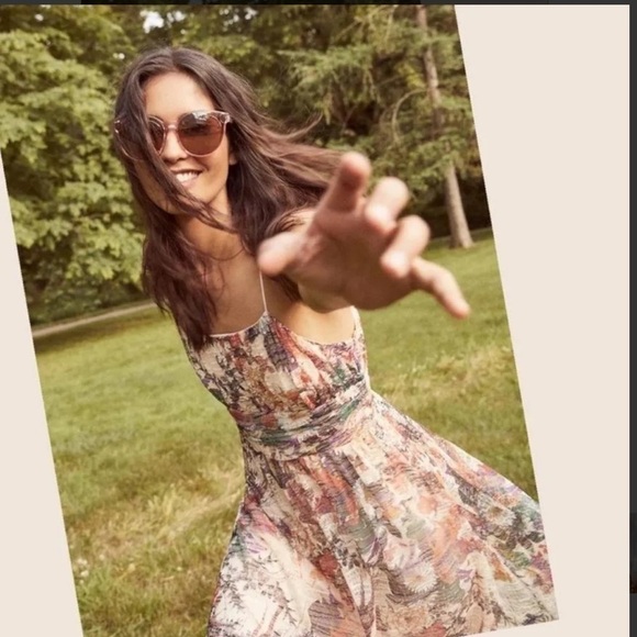 ANTHROPOLOGIE MAEVE MACKENZIE FLORAL FIT AND FLARE LACE DRESS SIZE 2 - Picture 2 of 16